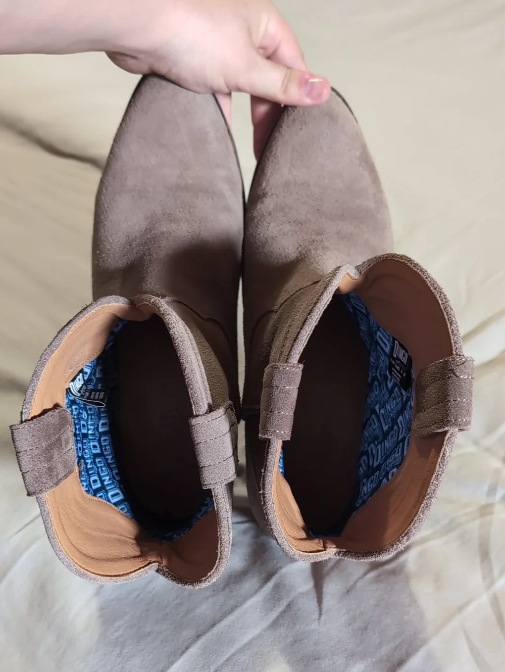Women’s Taupe Suede Western Ankle Boot